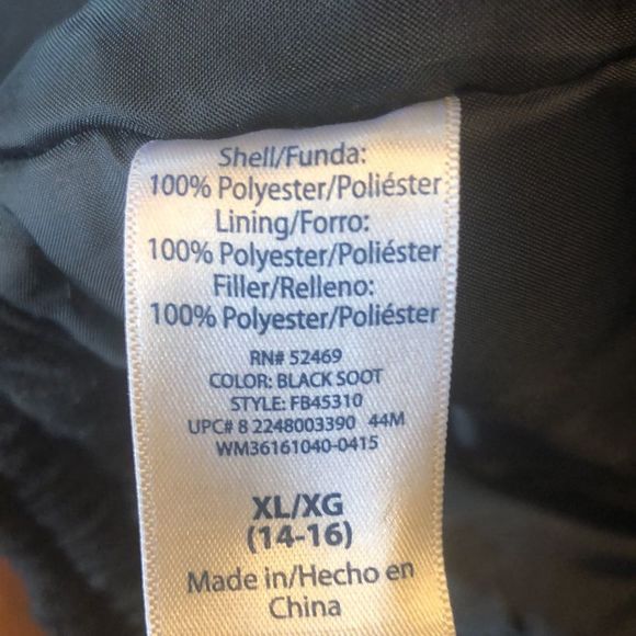 Snow pants sz 14/16 kids Faded Glory black/elastic waist/bottom of legs - Picture 11 of 13